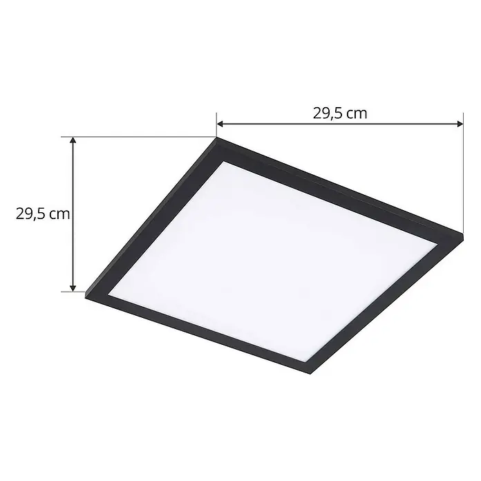 Lindby LED-Panel Enhife - schwarz, Neutralweiß