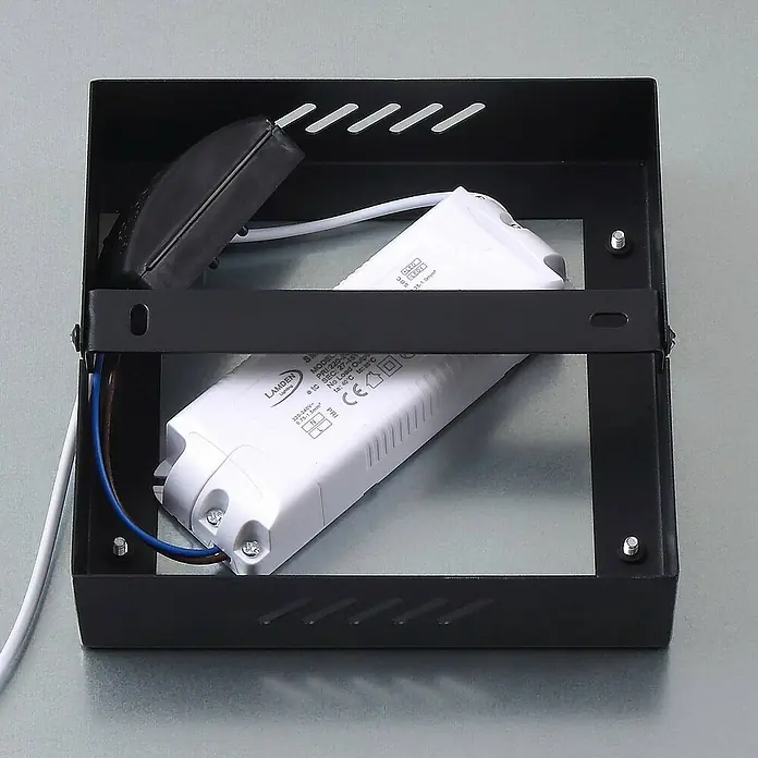 Lindby LED-Panel Enhife - schwarz, Neutralweiß