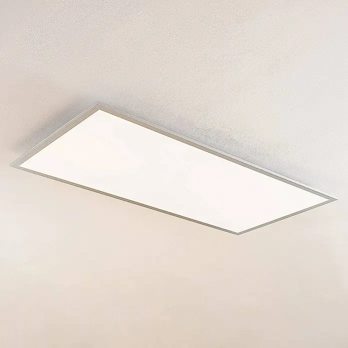 Lindby LED-Panel Zento - L x B x H: 120 x 60 x 5,2 cm, alu / grau / zink