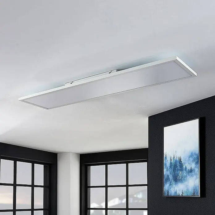 Arcchio LED-Panel Brenda - L x B x H: 119,5 x 29,5 x 5,5 cm, weiß / opal, weiß / opal