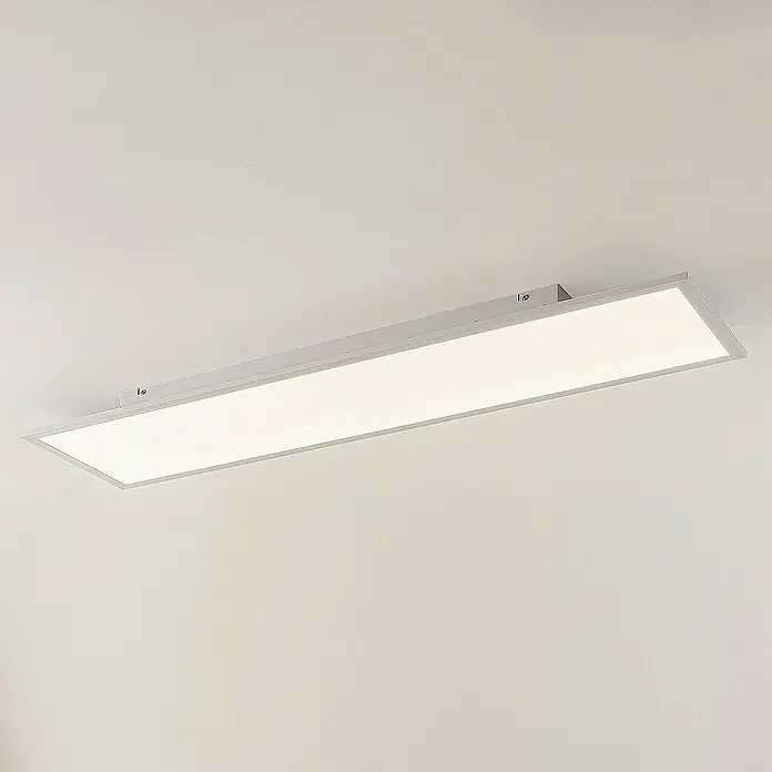 Lindby LED-Panel Quais - L x B x H: 120 x 30 x 4,9 cm, weiß / opal, weiß / opal, Neutralweiß