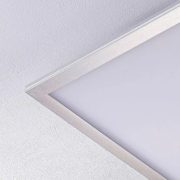 Lindby LED-Panel Livel - L x B x H: 62 x 62 x 5,2 cm, alu / grau / zink