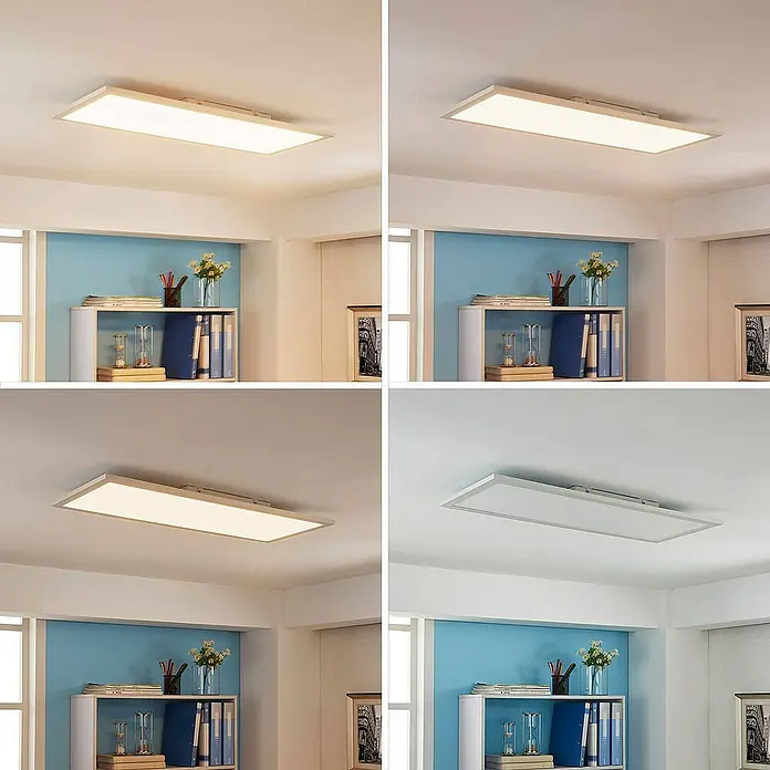Arcchio LED-Panel Enja - L x B x H: 79,5 x 29,5 x 5,2 cm, weiß / opal, weiß / opal, Warmweiß