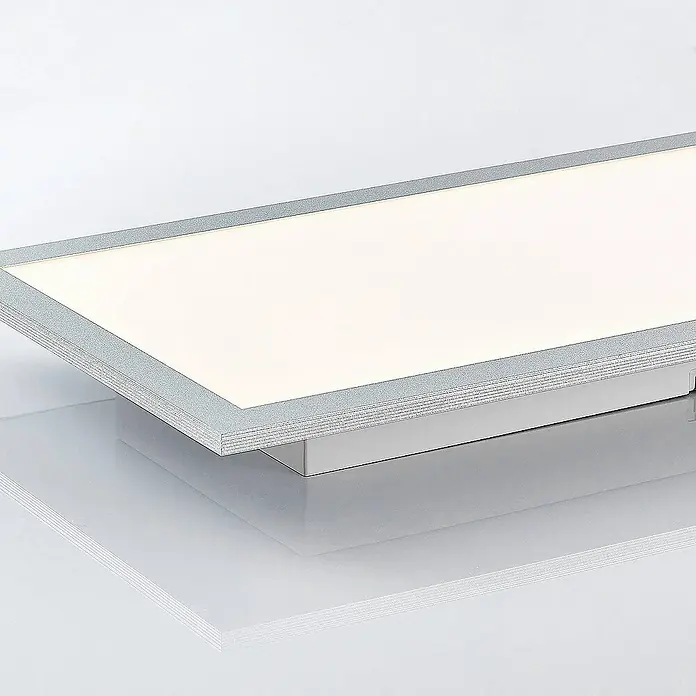Lindby LED-Panel Kjetil - L x B x H: 120 x 30 x 5,2 cm, alu / grau / zink