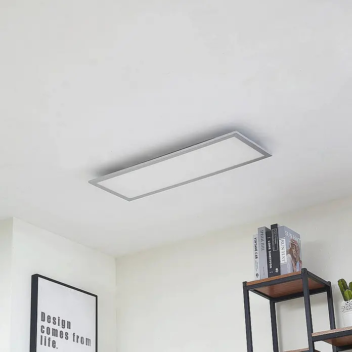Arcchio LED-Panel Lyndra - L x B x H: 80 x 30 x 5 cm, alu / grau / zink, Neutralweiß