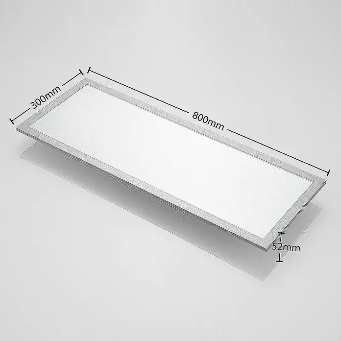 Arcchio LED-Panel Lyndra - L x B x H: 80 x 30 x 5 cm, alu / grau / zink, Neutralweiß