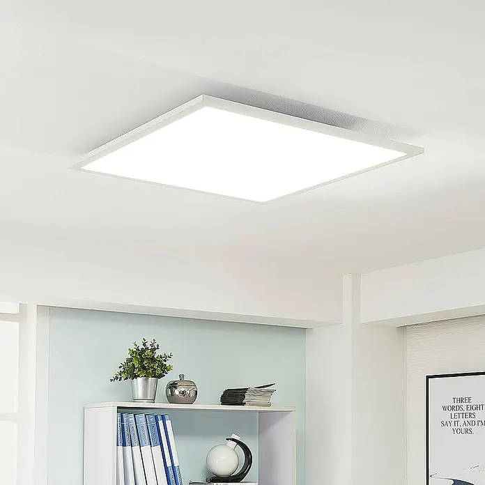Arcchio LED-Panel Lysander - L x B x H: 61,5 x 61,5 x 5 cm, weiß / opal, weiß / opal