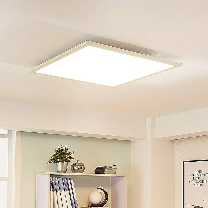 Arcchio LED-Panel Lysander - L x B x H: 61,5 x 61,5 x 5 cm, weiß / opal, weiß / opal