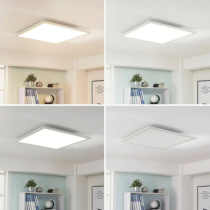 Arcchio LED-Panel Lysander - L x B x H: 61,5 x 61,5 x 5 cm, weiß / opal, weiß / opal
