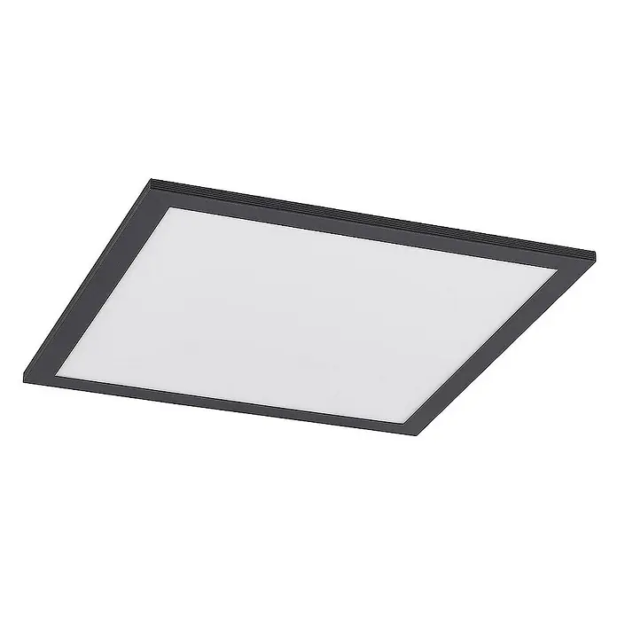Lindby LED-Panel Nelios - L x B x H: 40 x 40 x 5,2 cm, schwarz, schwarz, Neutralweiß