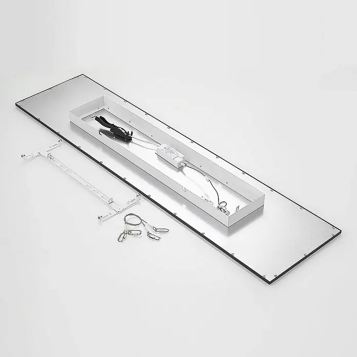 Lindby LED-Panel Nelios - L x B x H: 120 x 30 x 5,2 cm, schwarz, schwarz, Neutralweiß