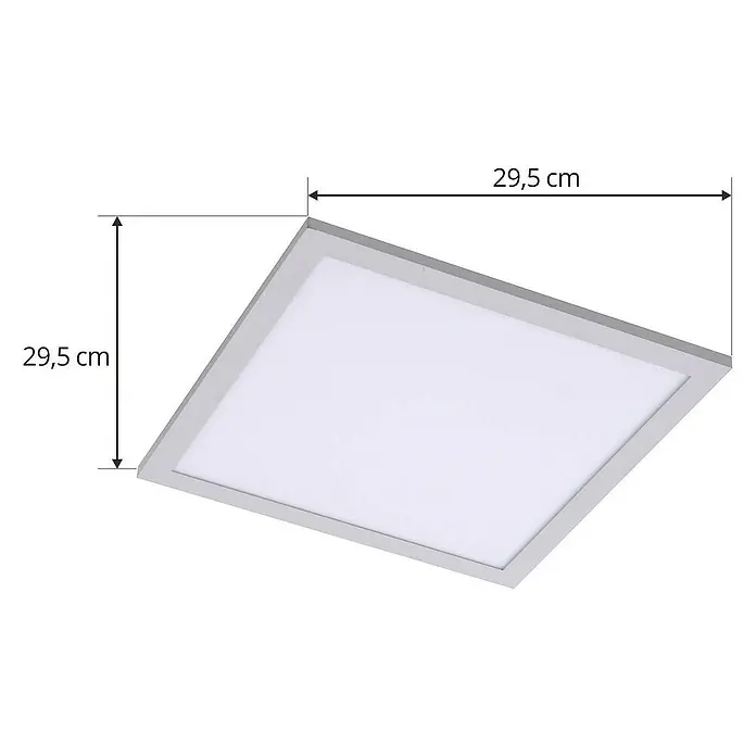 Lindby LED-Panel Enhife - L x B x H: 29,5 x 29,5 x 5 cm, weiß / opal, Neutralweiß