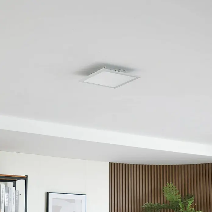 Lindby LED-Panel Enhife - L x B x H: 29,5 x 29,5 x 5 cm, weiß / opal, Neutralweiß