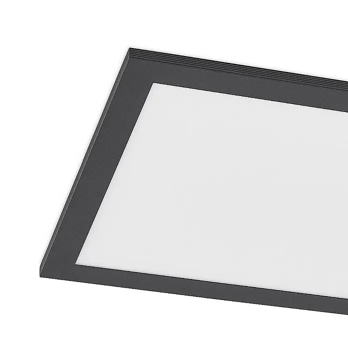 Lindby LED-Panel Nelios - schwarz, Neutralweiß