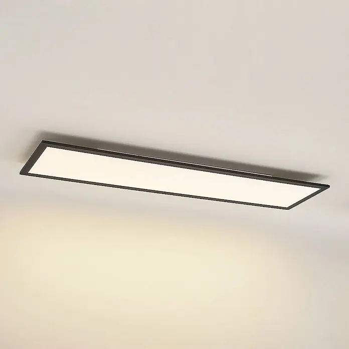 Lindby LED-Panel Nelios - schwarz, Neutralweiß
