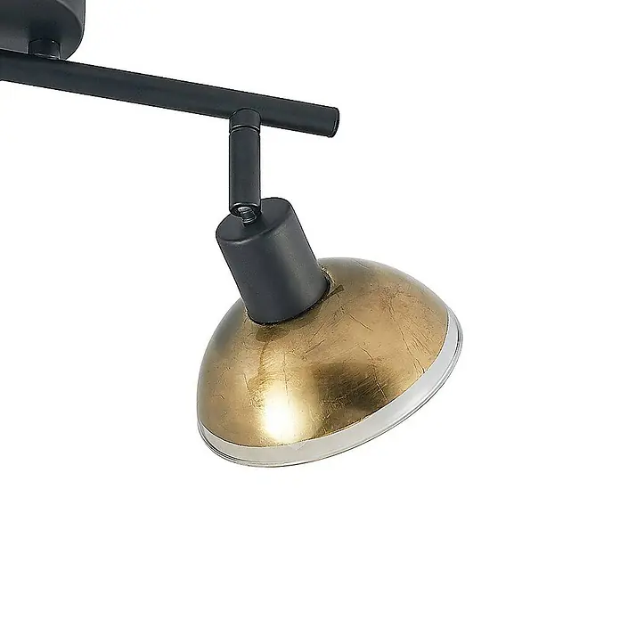 Lindby Deckenstrahler Erin - L x B x H: 31,5 x 12 x 18,4 cm, schwarz, messing / gold, GU10