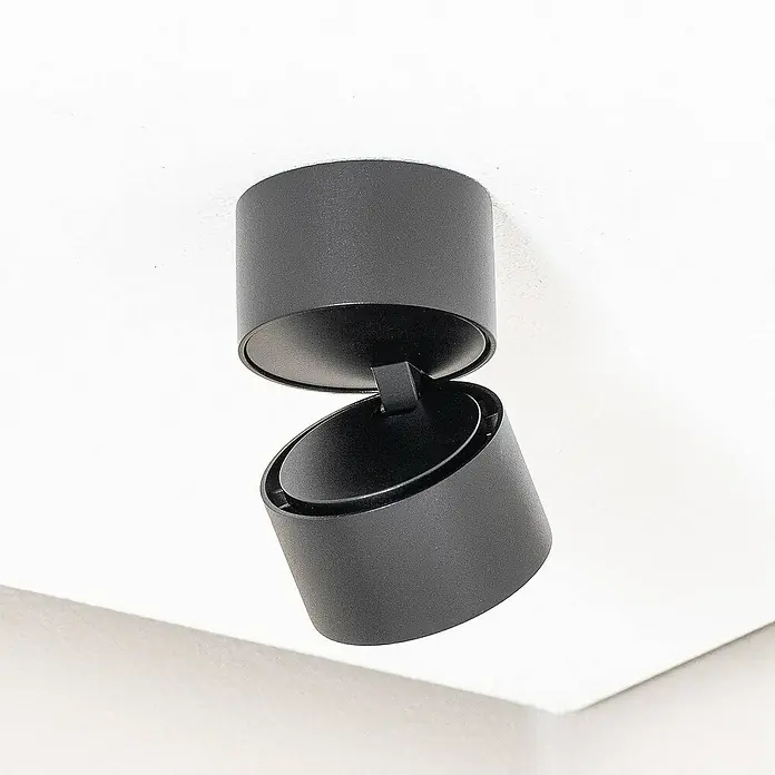 Arcchio Deckenstrahler Rotari - schwarz, schwarz
