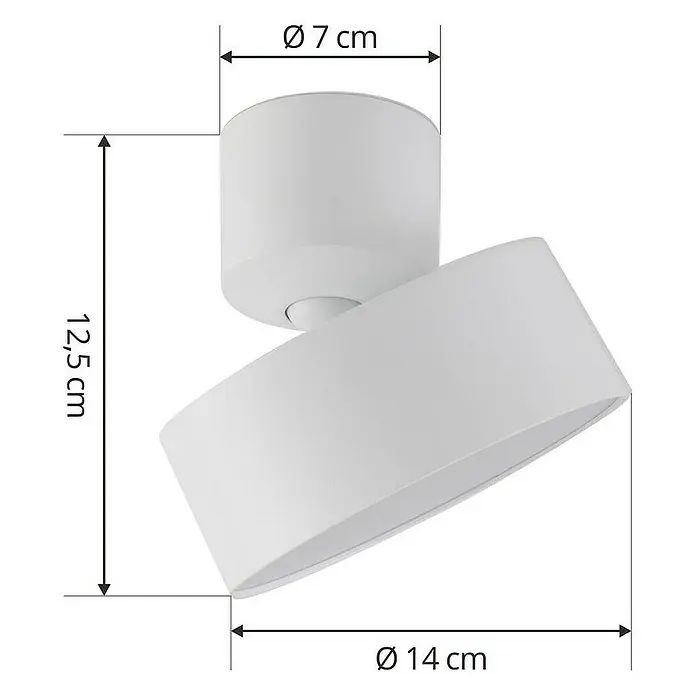 Lindby Deckenstrahler Nivoria - L x B x H: 14 x 14 x 12,5 cm, weiß / opal, weiß / opal
