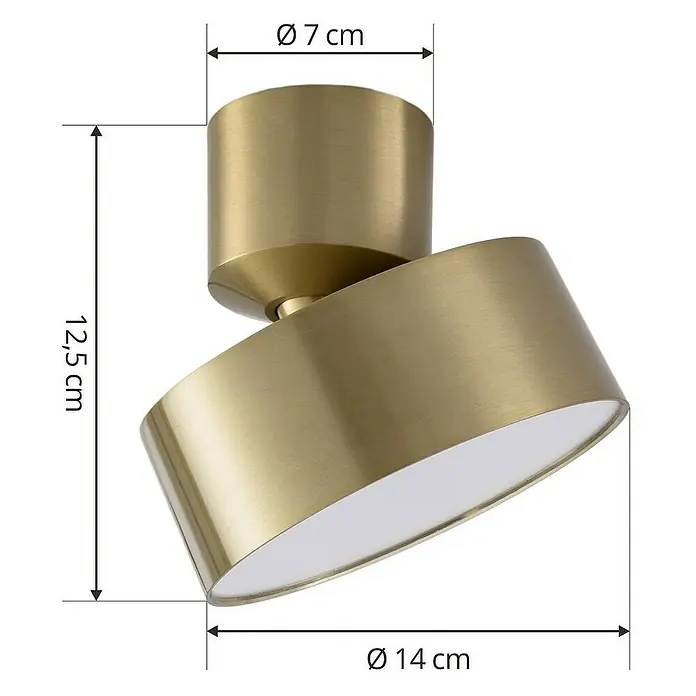 Lindby Deckenstrahler Nivoria - messing / gold, messing / gold