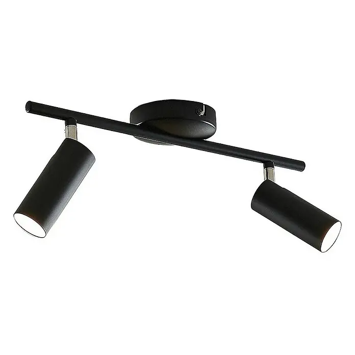 Lindby Deckenstrahler Camille - L x B x H: 40 x 4,2 x 17 cm, schwarz, schwarz