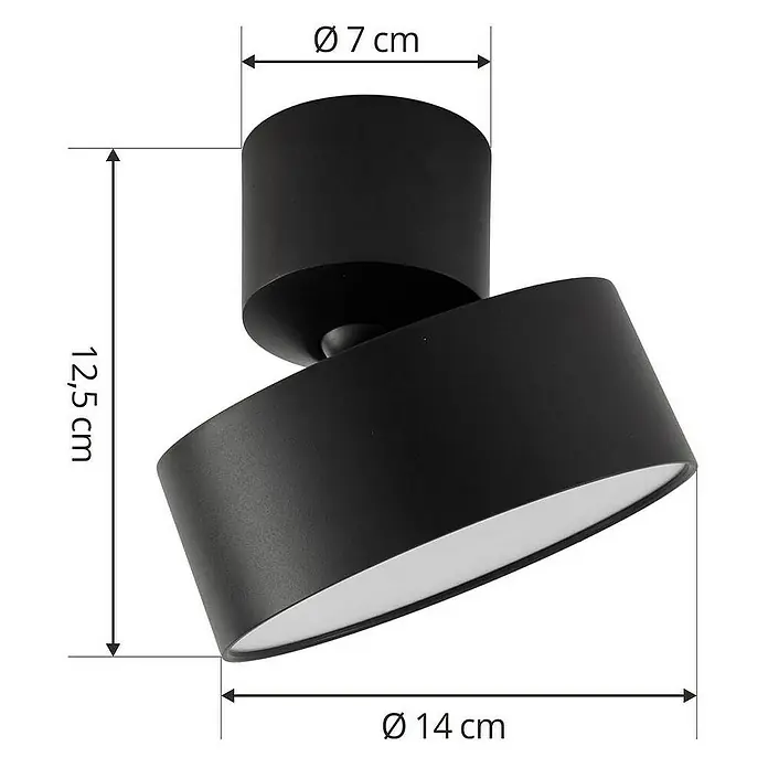 Lindby Deckenstrahler Nivoria - schwarz, schwarz