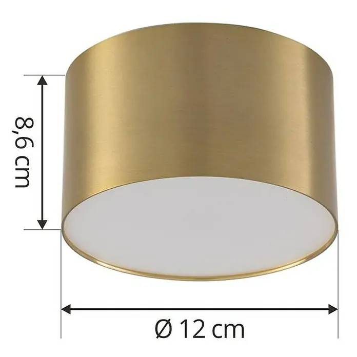 Lindby Deckenstrahler Nivoria - L x B x H: 11 x 11 x 6,5 cm, messing / gold