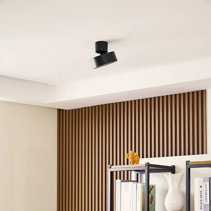 Lindby Deckenstrahler Nivoria - schwarz, schwarz