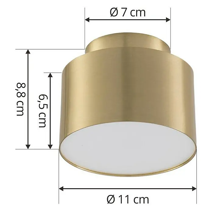 Lindby Deckenstrahler Nivoria - messing / gold