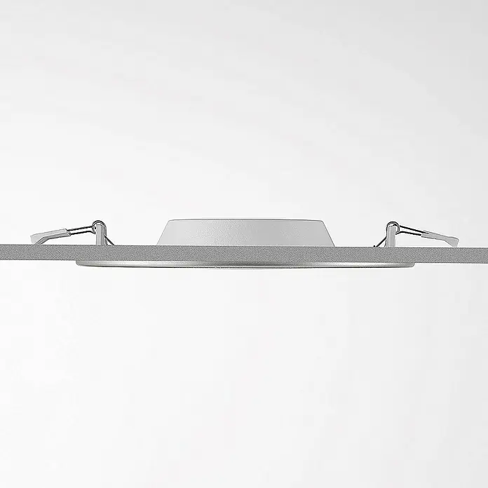 Prios Deckenstrahler Cadance - L x B x H: 22 x 22 x 3,2 cm, alu / grau / zink