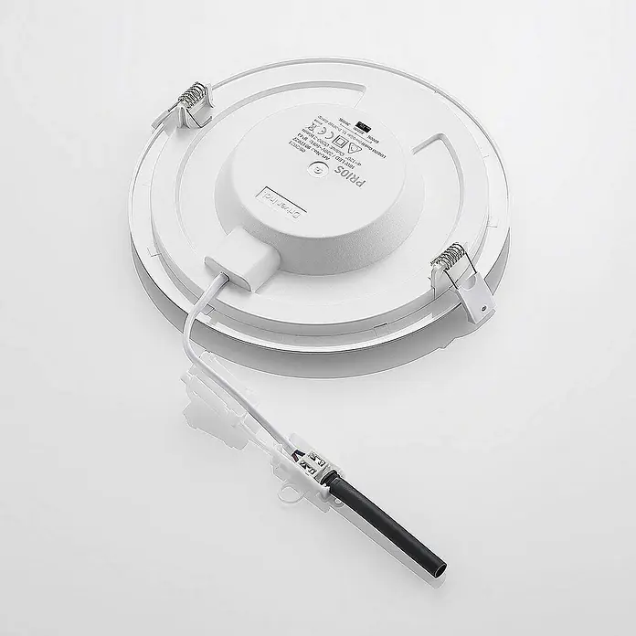 Prios Deckenstrahler Cadance - L x B x H: 22 x 22 x 3,2 cm, alu / grau / zink
