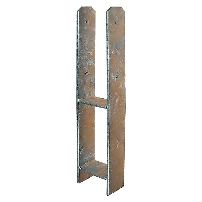 Andrewex H-Pfostenanker - 9 x 6 x 60 cm - Metallpfostenträger zur sicheren Befestigung von Holzpfosten, robust und langlebig für den Außenbereich.