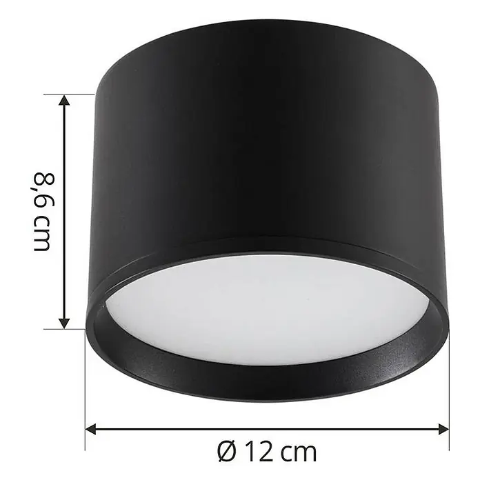 Lindby Deckenstrahler Nivoria - schwarz