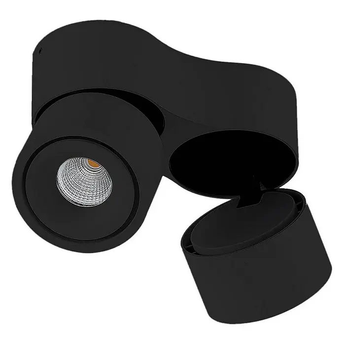 Arcchio Deckenstrahler Rotari - schwarz, schwarz