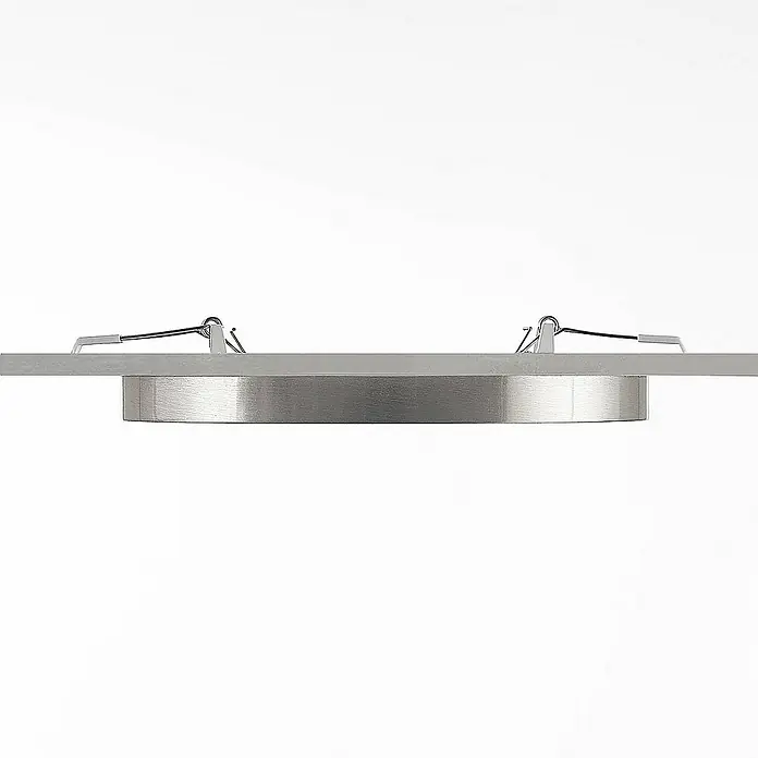 Prios Deckenleuchte Aureka - L x B x H: 22,5 x 22,5 x 1,9 cm, alu / grau / zink, alu / grau / zink