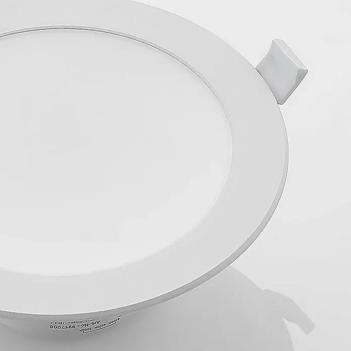 Prios Deckenstrahler Rida - L x B x H: 19 x 19 x 7,5 cm, weiß / opal, weiß / opal
