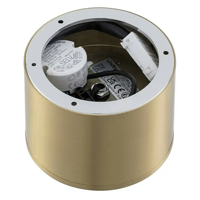 Lindby Deckenstrahler Nivoria - messing / gold