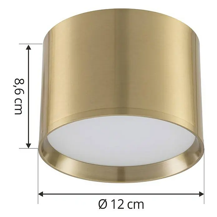 Lindby Deckenstrahler Nivoria - messing / gold