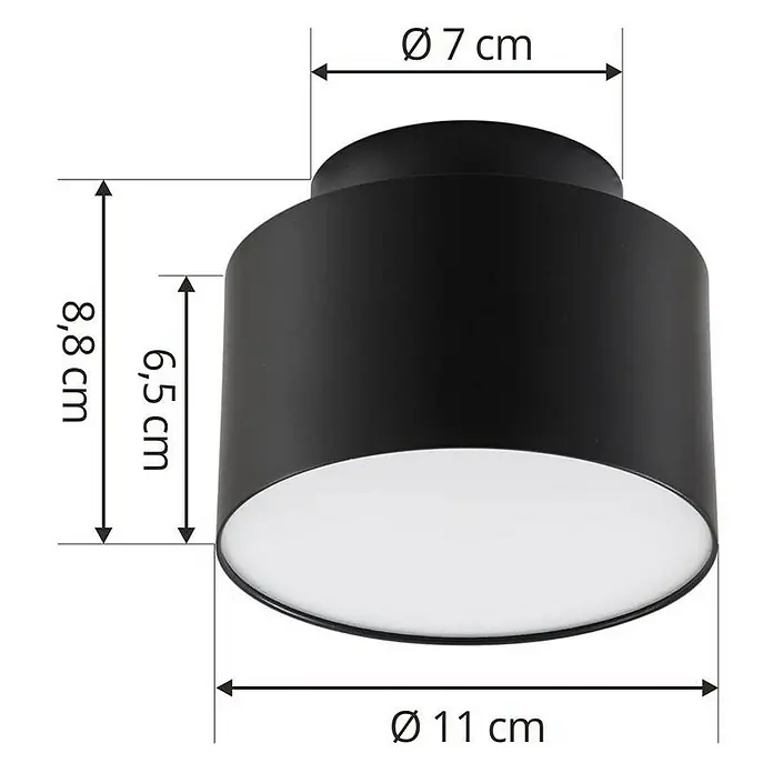 Lindby Deckenstrahler Nivoria - L x B x H: 11 x 11 x 8,8 cm, schwarz