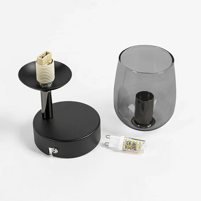 Lindby Deckenstrahler Katjana - alu / grau / zink, alu / grau / zink, G9
