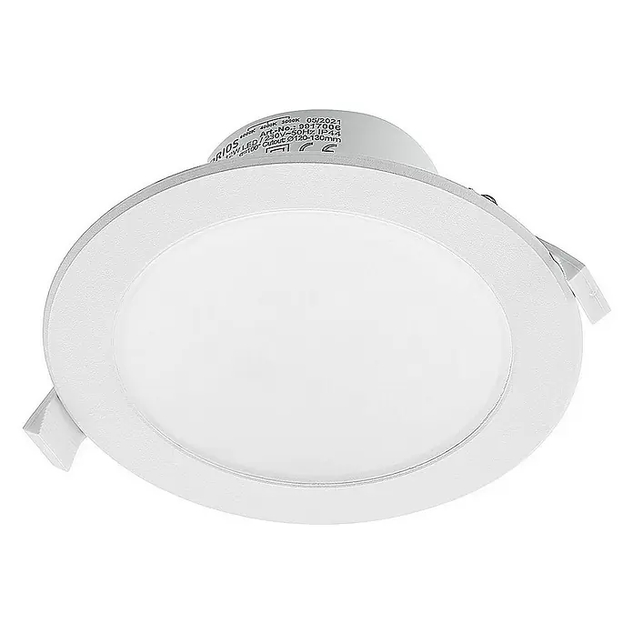 Prios Deckenstrahler Rida - L x B x H: 14,5 x 14,5 x 6,1 cm, weiß / opal, weiß / opal