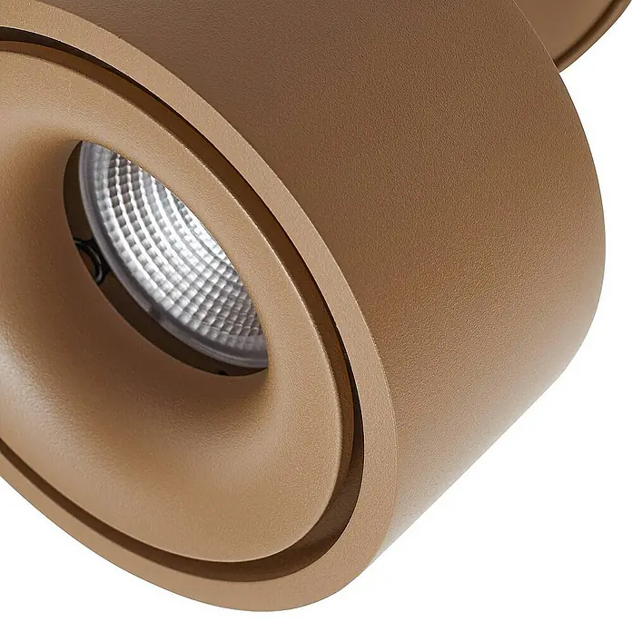 Arcchio Deckenstrahler Rotari - L x B x H: 10 x 10 x 10,3 cm, braun / rost, braun / rost