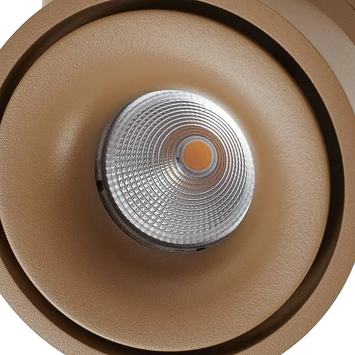 Arcchio Deckenstrahler Rotari - L x B x H: 10 x 10 x 10,3 cm, braun / rost, braun / rost
