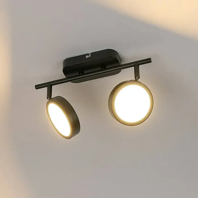 Lindby Deckenstrahler Neros - schwarz, schwarz, 2GX53