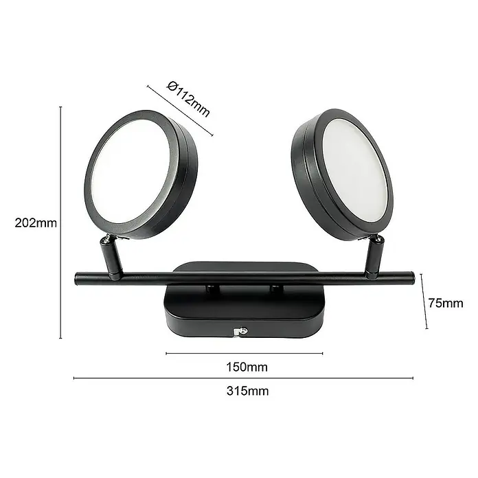 Lindby Deckenstrahler Neros - schwarz, schwarz, 2GX53