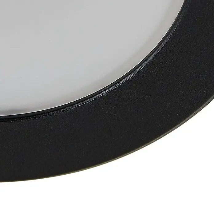 Prios Einbauleuchte Rida - Ø x H: 9,7 x 4,8 cm, schwarz