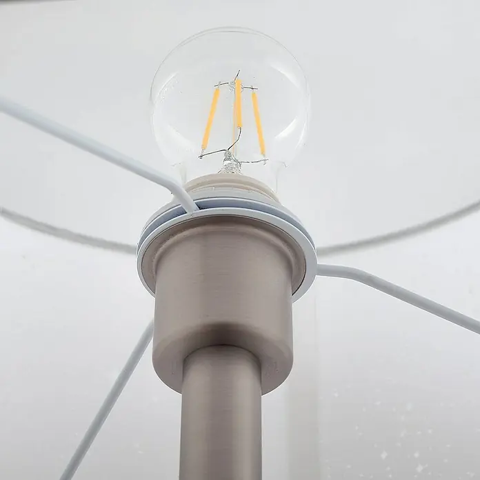 Lindby LED-Leseleuchte Jaileen - Höhe: 170 cm, alu / grau / zink, weiß / opal