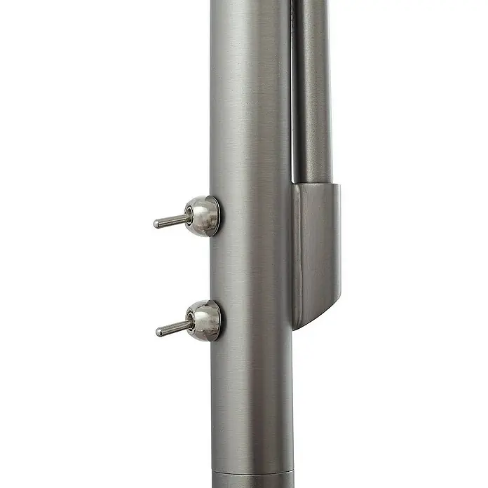 Lindby LED-Leseleuchte Jaileen - Höhe: 170 cm, alu / grau / zink, weiß / opal