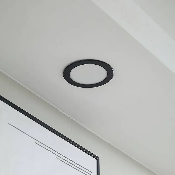 Prios Einbauleuchte - Ø x H: 14,5 x 6,1 cm, schwarz