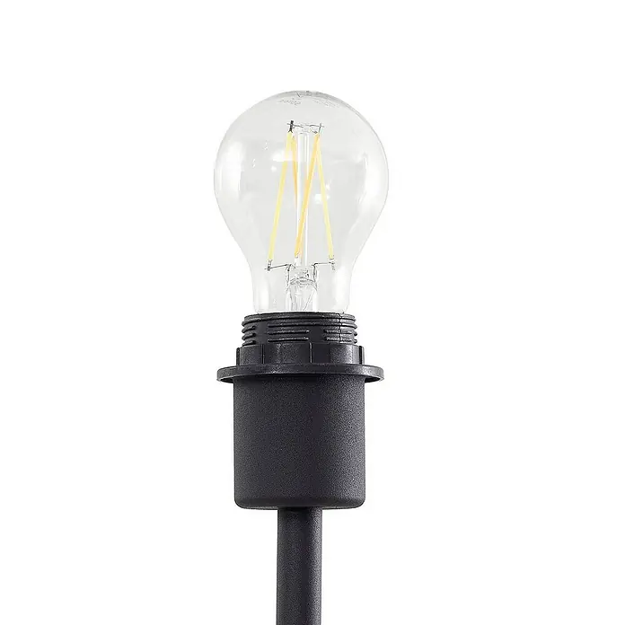 Lindby LED-Leseleuchte Aliette - Höhe: 180 cm, schwarz, alu / grau / zink