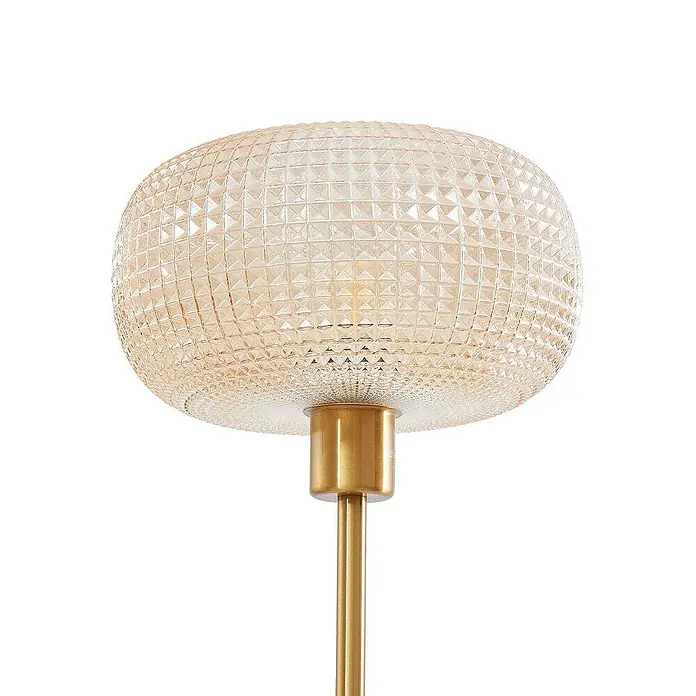 Lindby LED-Leseleuchte Aliette - Höhe: 180 cm, messing / gold, creme / amber